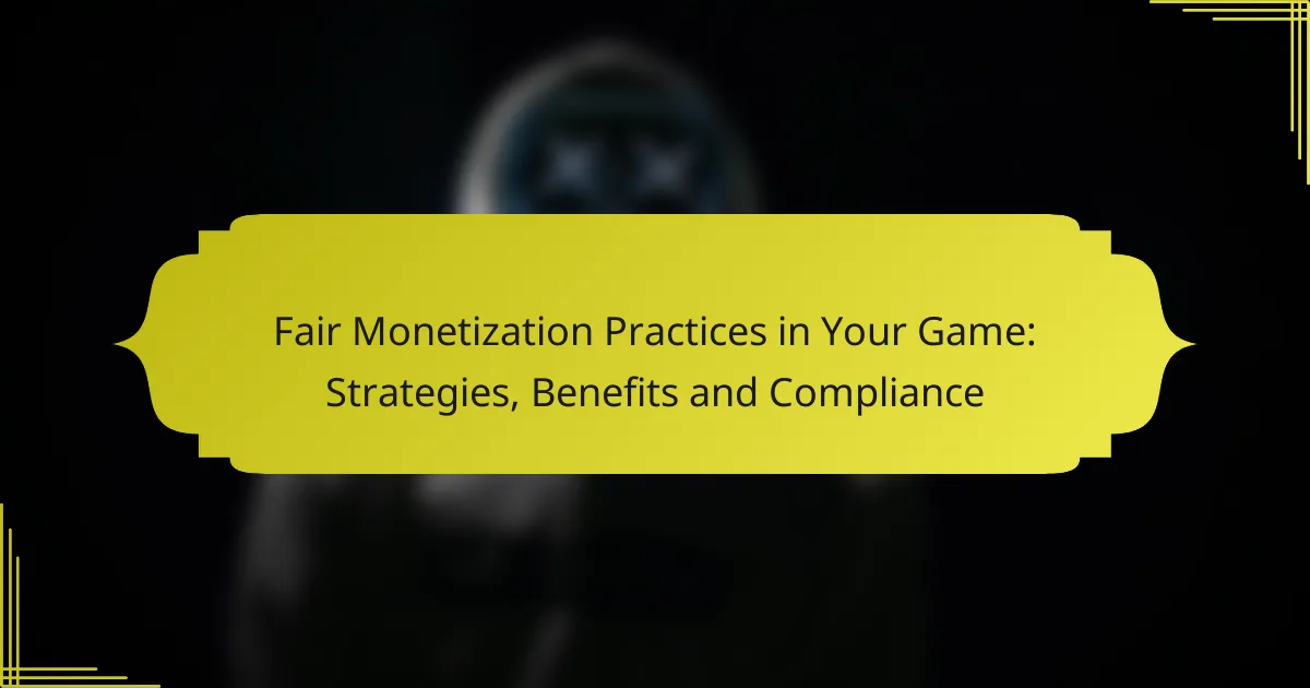 Fair Monetization Practices in Your Game: Strategies, Benefits and Compliance