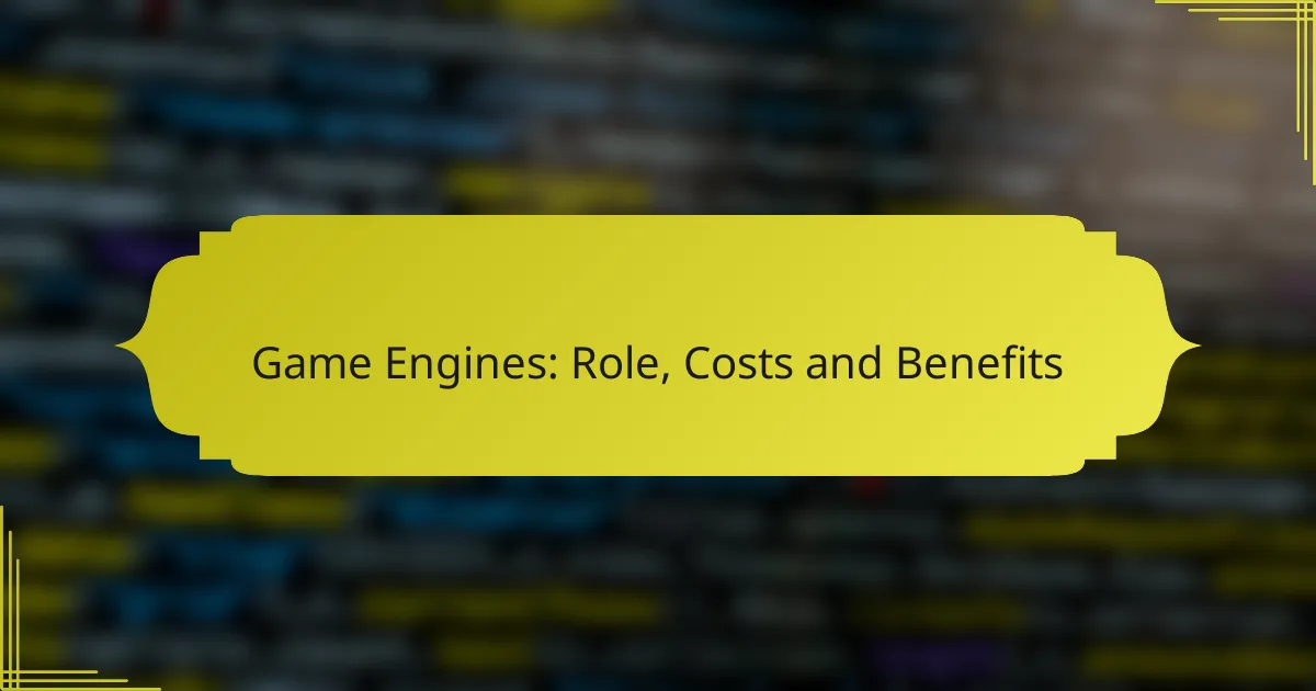 Game Engines: Role, Costs and Benefits
