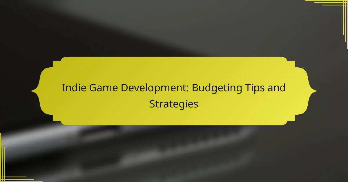 Indie Game Development: Budgeting Tips and Strategies