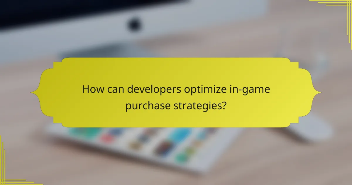 How can developers optimize in-game purchase strategies?