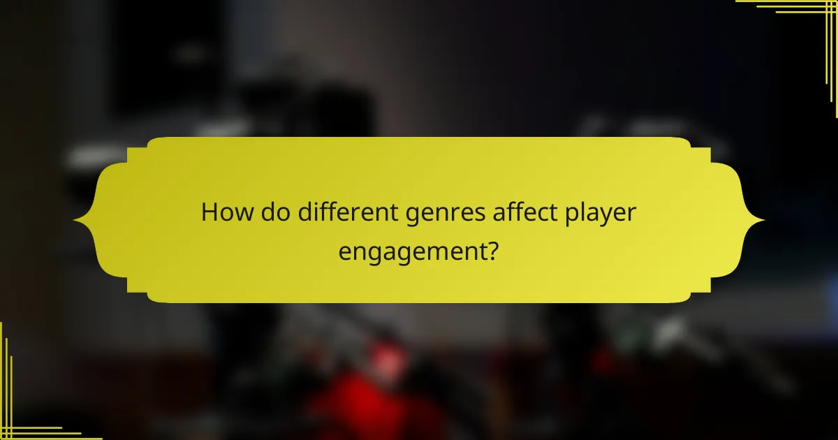 How do different genres affect player engagement?