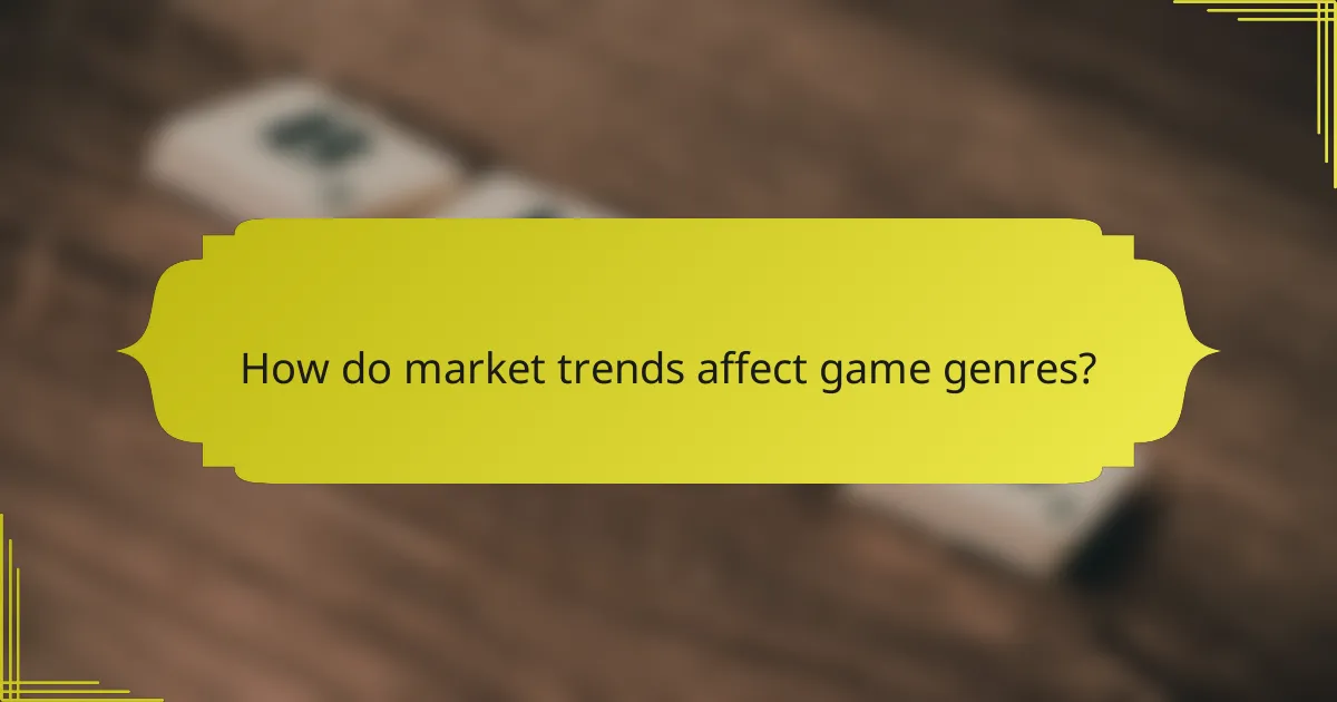 How do market trends affect game genres?